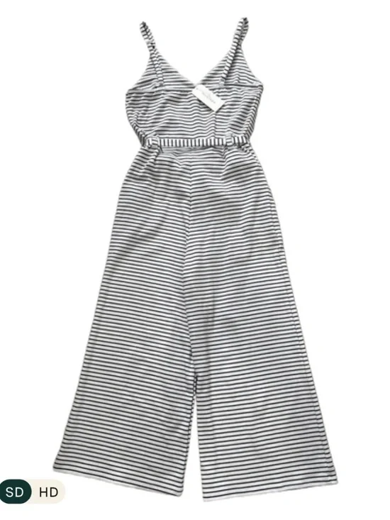 Monteau Striped Wide-Leg Culotte Jumpsuit | Size Medium - Picture 2 of 4